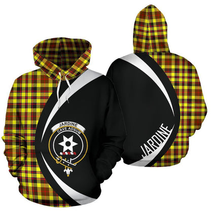 Printivon Jardine Tartan Crest Hoodie Circle Style