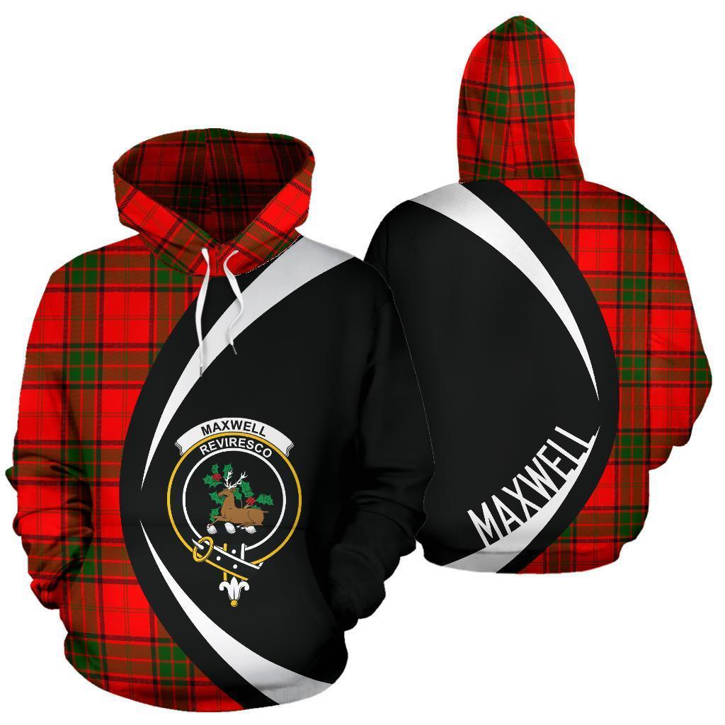 Printivon Maxwell Modern Tartan Crest Hoodie Circle Style