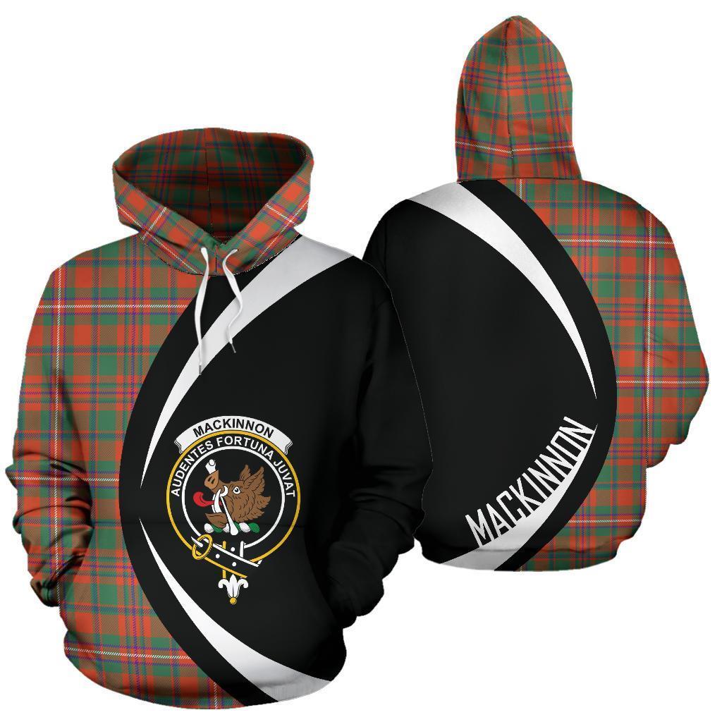 Printivon Mackinnon Ancient Tartan Crest Hoodie Circle Style