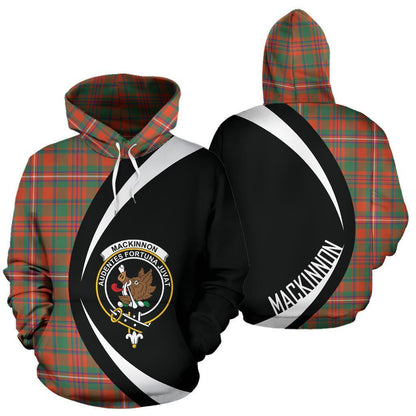 Printivon Mackinnon Ancient Tartan Crest Hoodie Circle Style