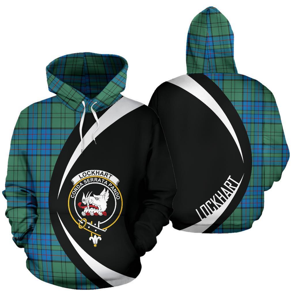 Printivon Lockhart Tartan Crest Hoodie Circle Style