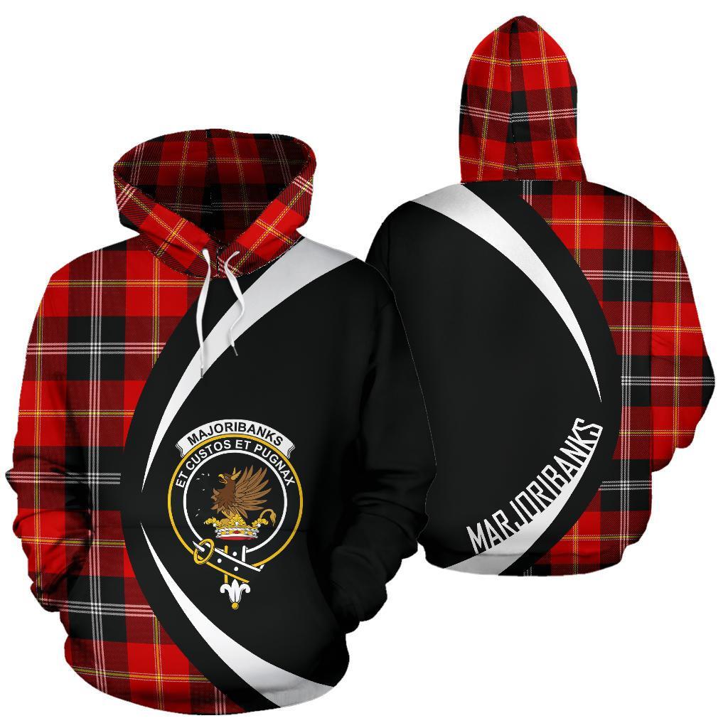 Printivon Marjoribanks Tartan Crest Hoodie Circle Style