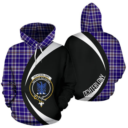 Printivon Ochterlony Tartan Crest Hoodie Circle Style
