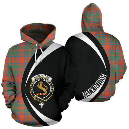 Printivon Mackintosh Ancient Tartan Crest Hoodie Circle Style