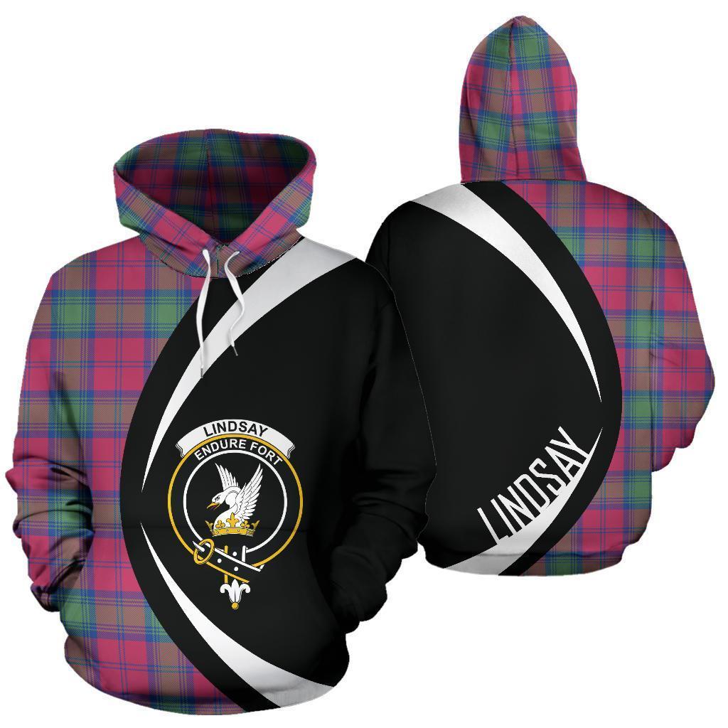 Printivon Lindsay Ancient Tartan Crest Hoodie Circle Style