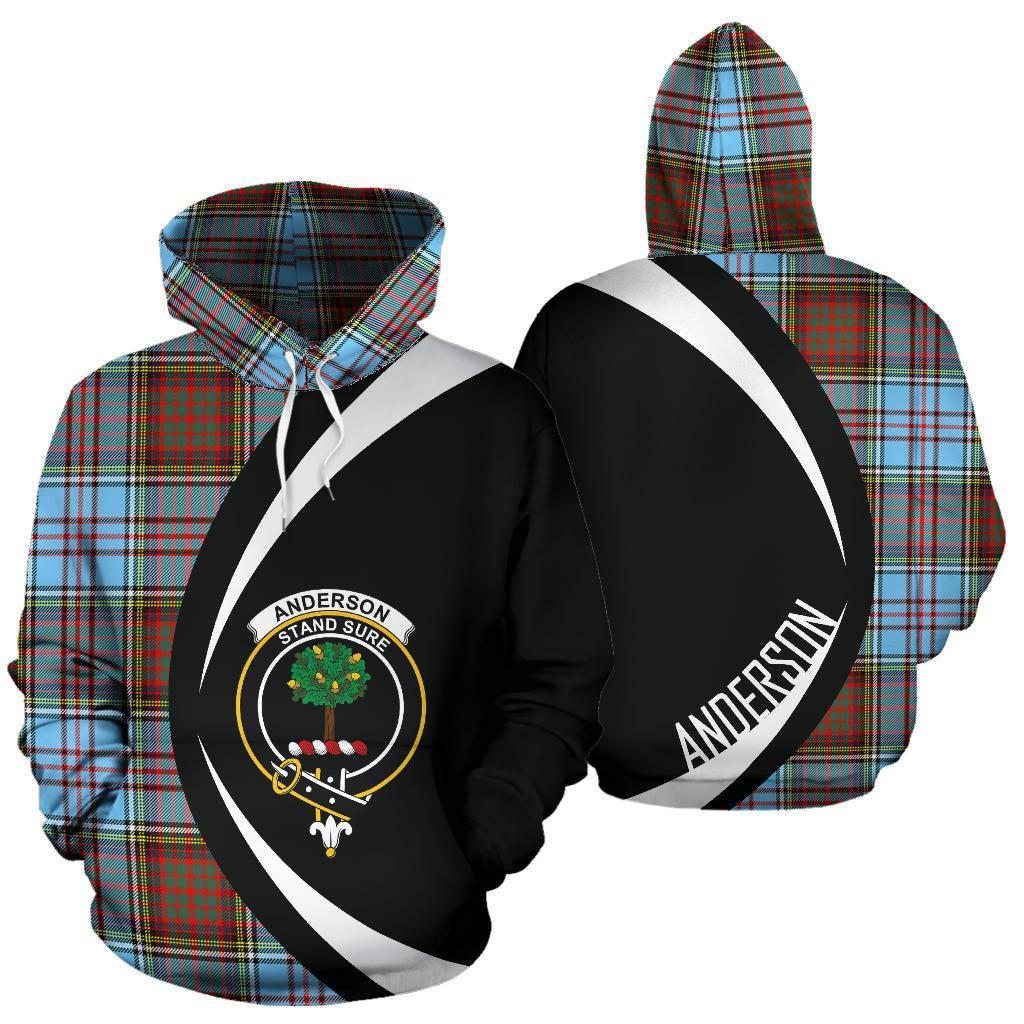 Printivon Anderson Ancient Tartan Crest Hoodie Circle Style