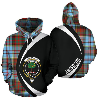 Printivon Anderson Ancient Tartan Crest Hoodie Circle Style