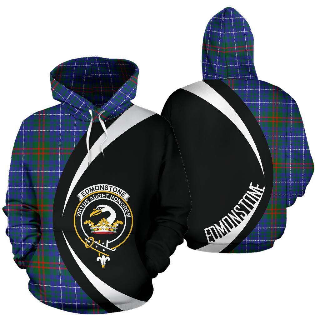 Printivon Edmonstone Tartan Crest Hoodie Circle Style