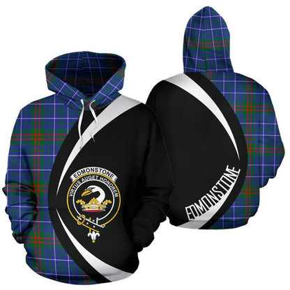 Printivon Edmonstone Tartan Crest Hoodie Circle Style