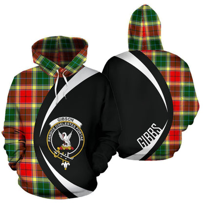 Printivon Gibbs Tartan Crest Hoodie Circle Style