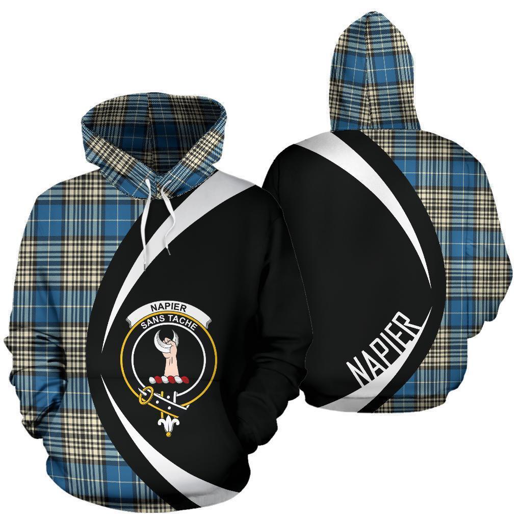 Printivon Napier Ancient Tartan Crest Hoodie Circle Style
