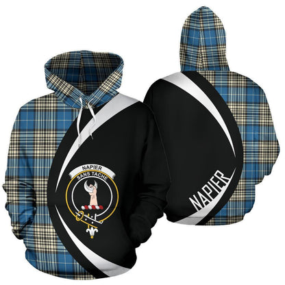 Printivon Napier Ancient Tartan Crest Hoodie Circle Style