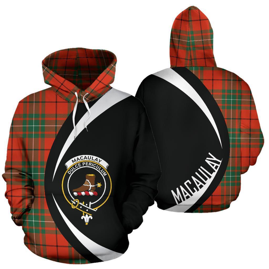 Printivon Macaulay Ancient Tartan Crest Hoodie Circle Style