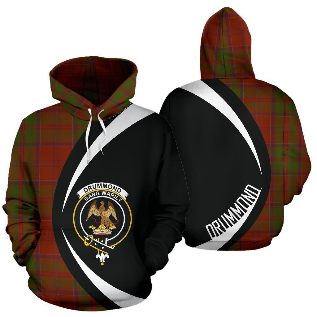 Printivon Drummond Tartan Crest Hoodie Circle Style