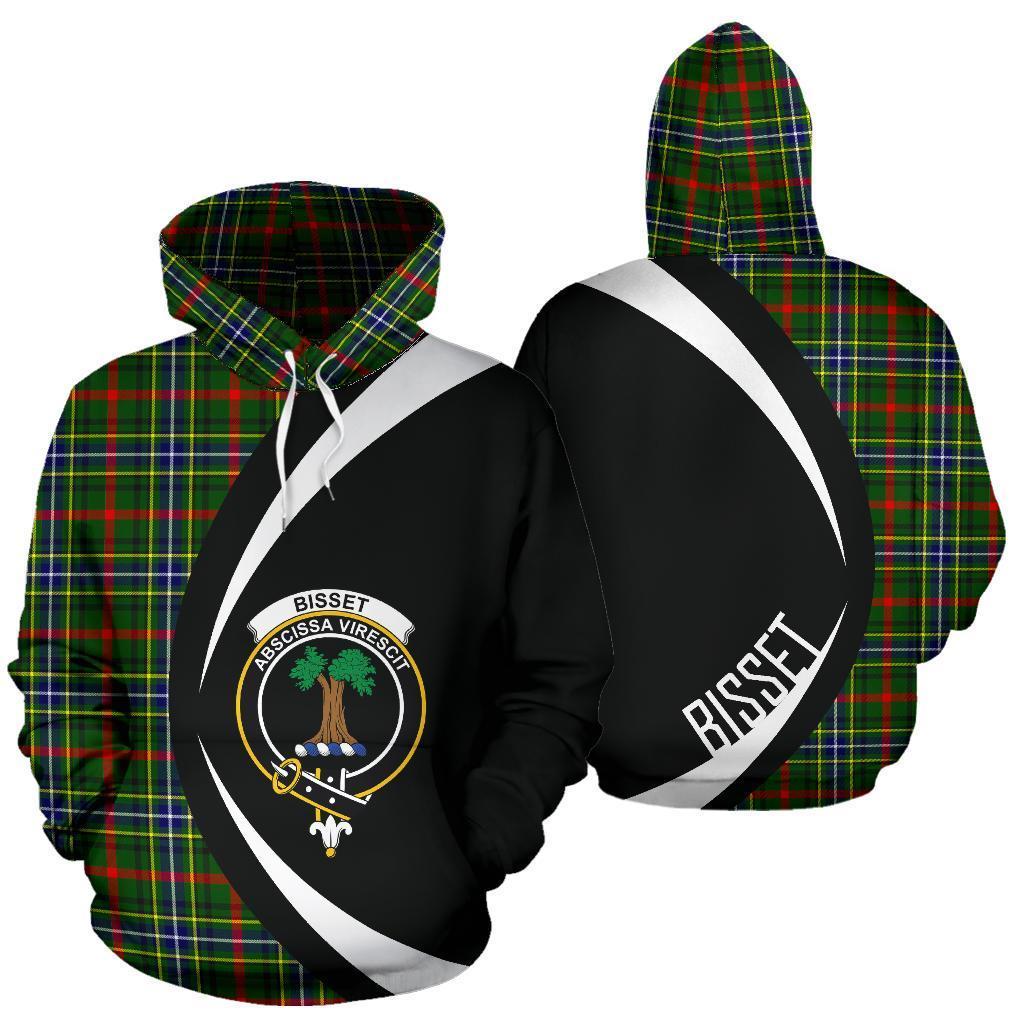 Printivon Bisset Tartan Crest Hoodie Circle Style