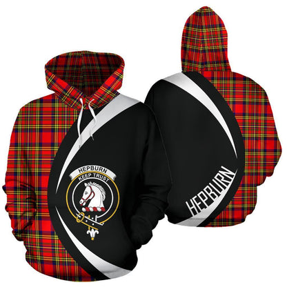 Printivon Hepburn Tartan Crest Hoodie Circle Style