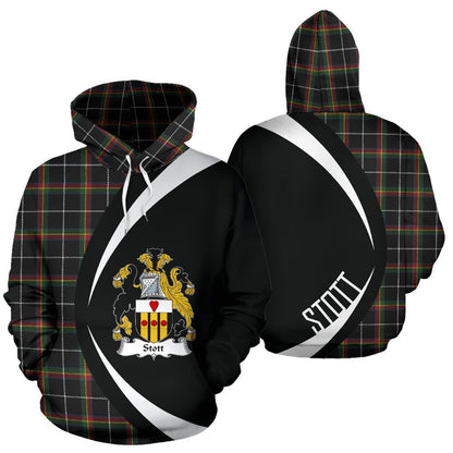 Printivon Stott Tartan Crest Hoodie Circle Style