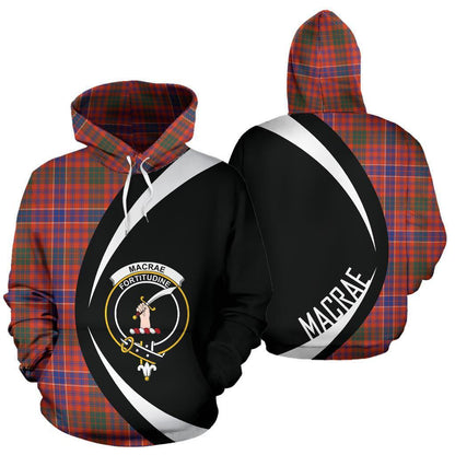 Printivon Macrae Ancient Tartan Crest Hoodie Circle Style