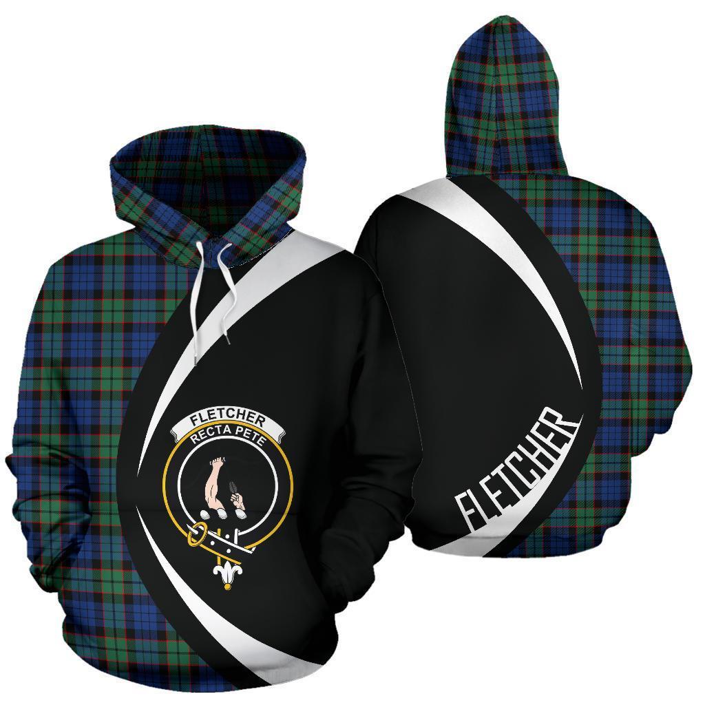 Printivon Fletcher Ancient Tartan Crest Hoodie Circle Style