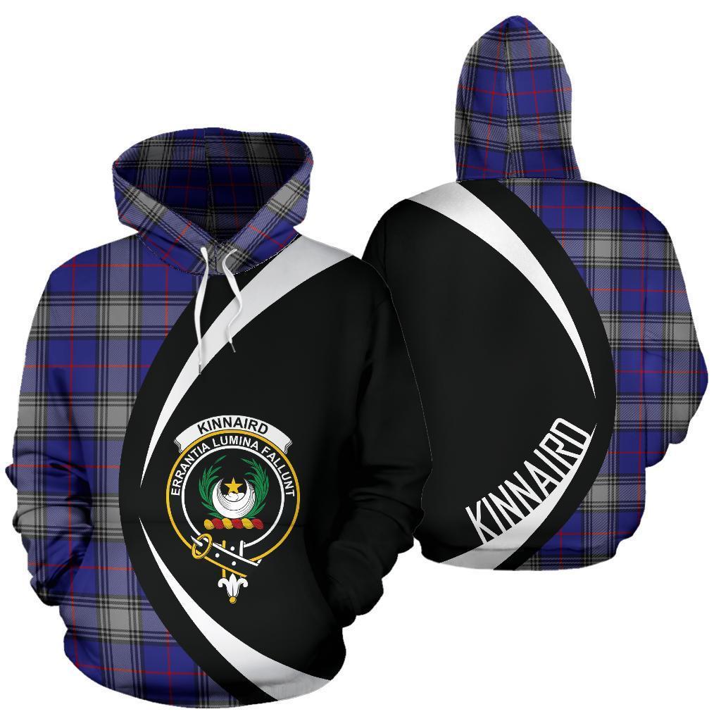 Printivon Kinnaird Tartan Crest Hoodie Circle Style