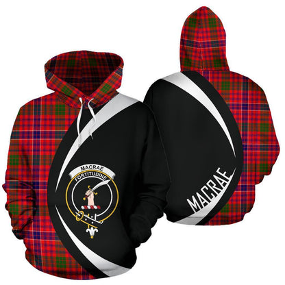 Printivon Macrae Modern Tartan Crest Hoodie Circle Style