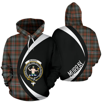 Printivon Murray Of Atholl Weathered Tartan Crest Hoodie Circle Style