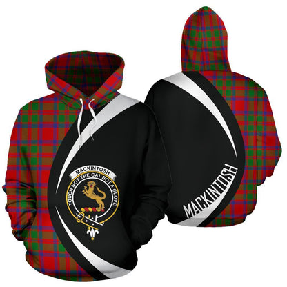 Printivon Mackintosh Modern Tartan Crest Hoodie Circle Style