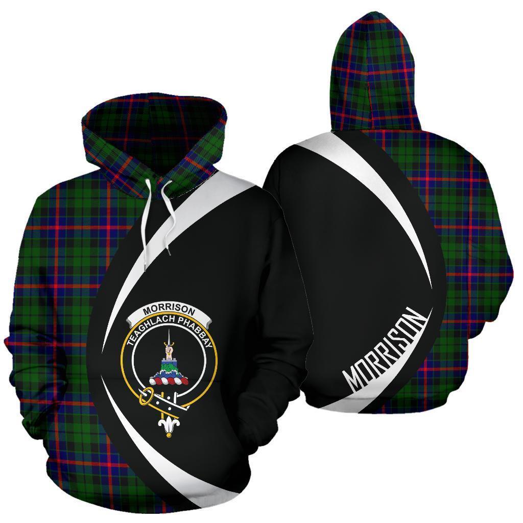 Printivon Morrison Modern Tartan Crest Hoodie Circle Style