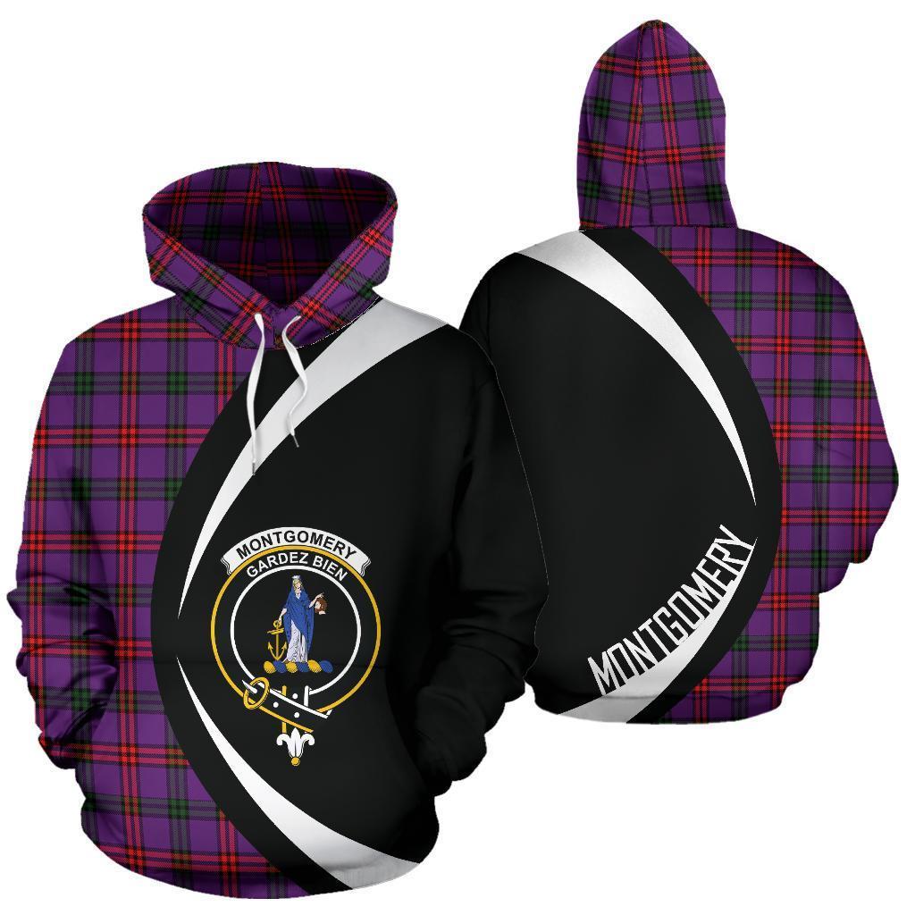 Printivon Montgomery Modern Tartan Crest Hoodie Circle Style