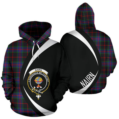Printivon Nairn Tartan Crest Hoodie Circle Style