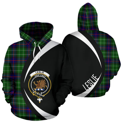 Printivon Leslie Hunting Tartan Crest Hoodie Circle Style
