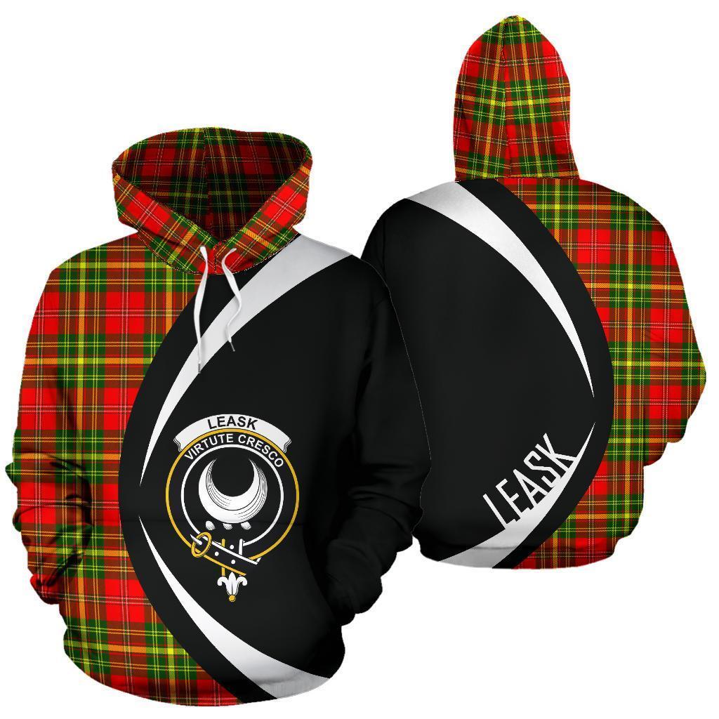 Printivon Leask Tartan Crest Hoodie Circle Style