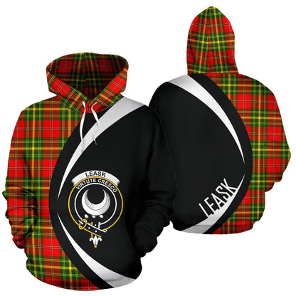 Printivon Leask Tartan Crest Hoodie Circle Style