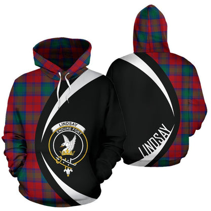 Printivon Lindsay Modern Tartan Crest Hoodie Circle Style