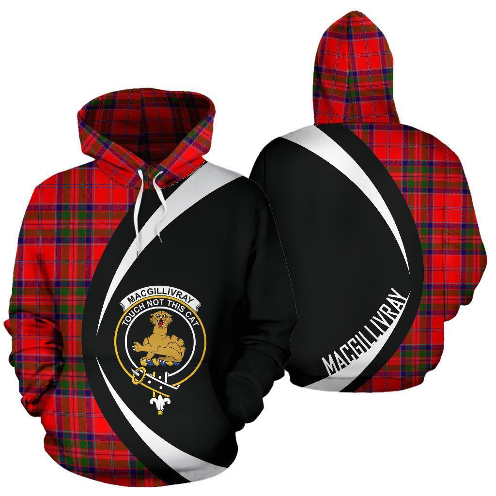 Printivon Macgillivray Modern Tartan Crest Hoodie Circle Style