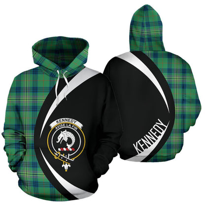 Printivon Kennedy Ancient Tartan Crest Hoodie Circle Style