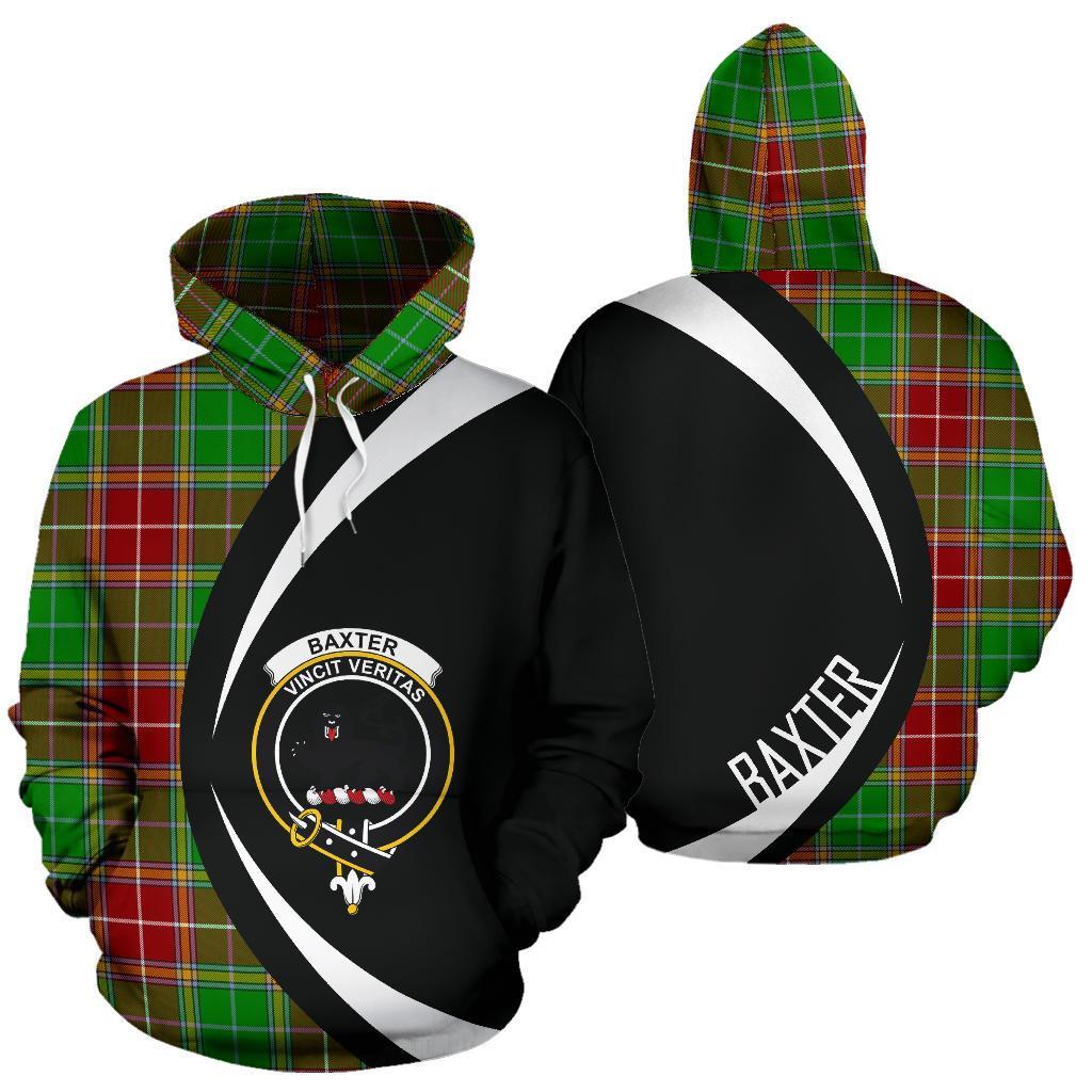 Printivon Baxter Modern Tartan Crest Hoodie Circle Style