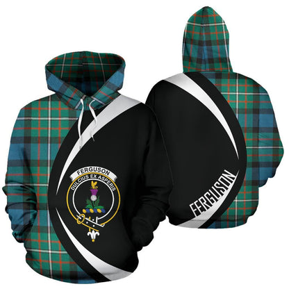 Printivon Ferguson Ancient Tartan Crest Hoodie Circle Style