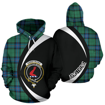 Printivon Armstrong Ancient Tartan Crest Hoodie Circle Style