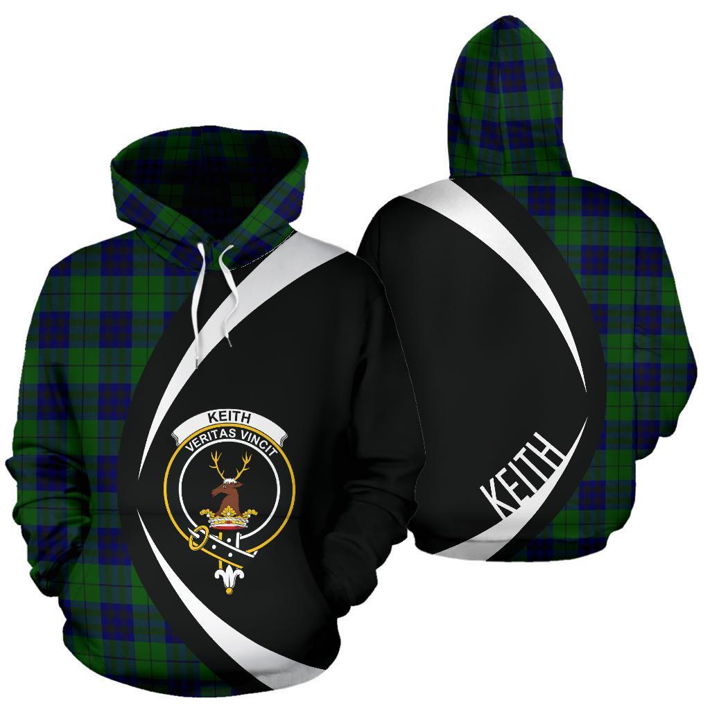Printivon Keith Modern Tartan Crest Hoodie Circle Style