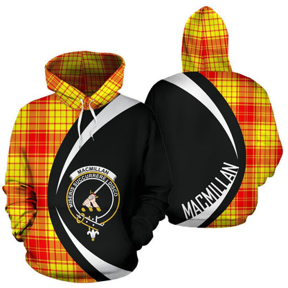 Printivon Macmillan Tartan Crest Hoodie Circle Style