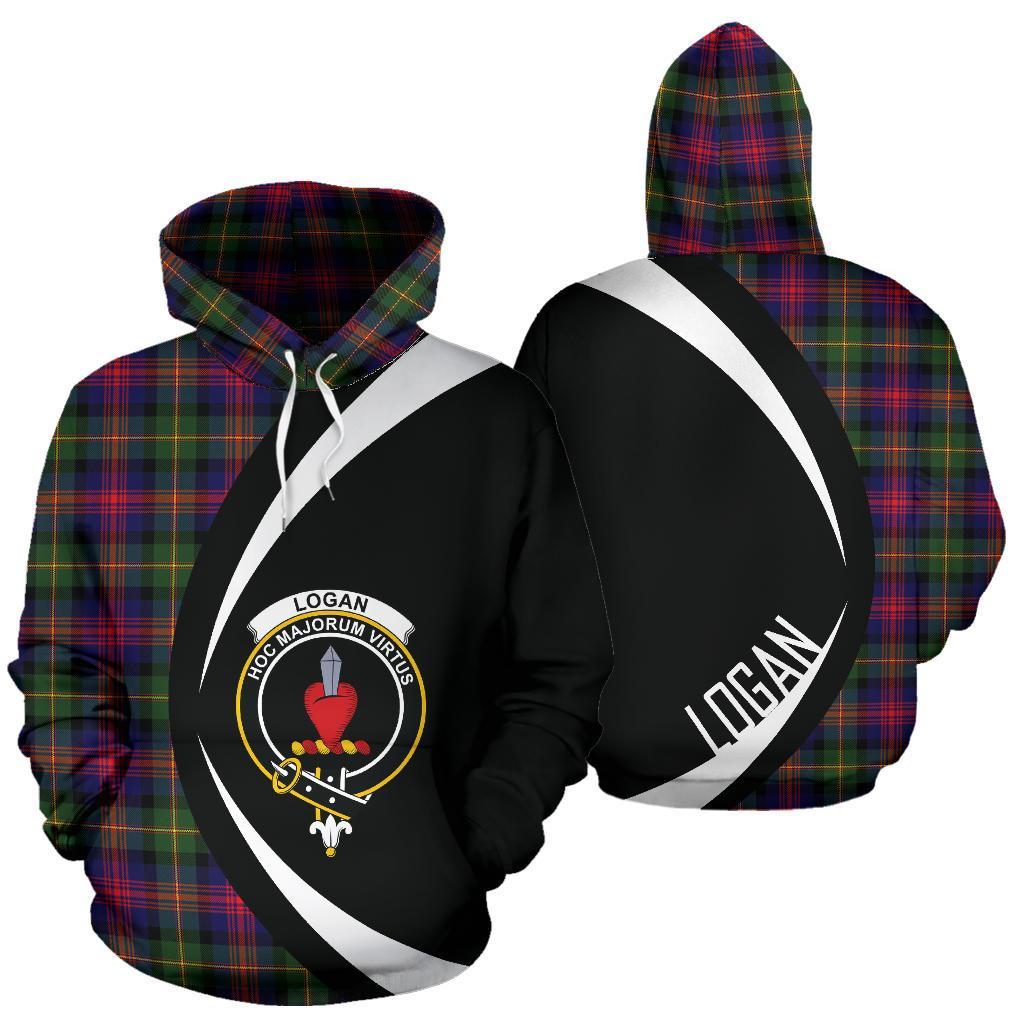 Printivon Logan Modern Tartan Crest Hoodie Circle Style