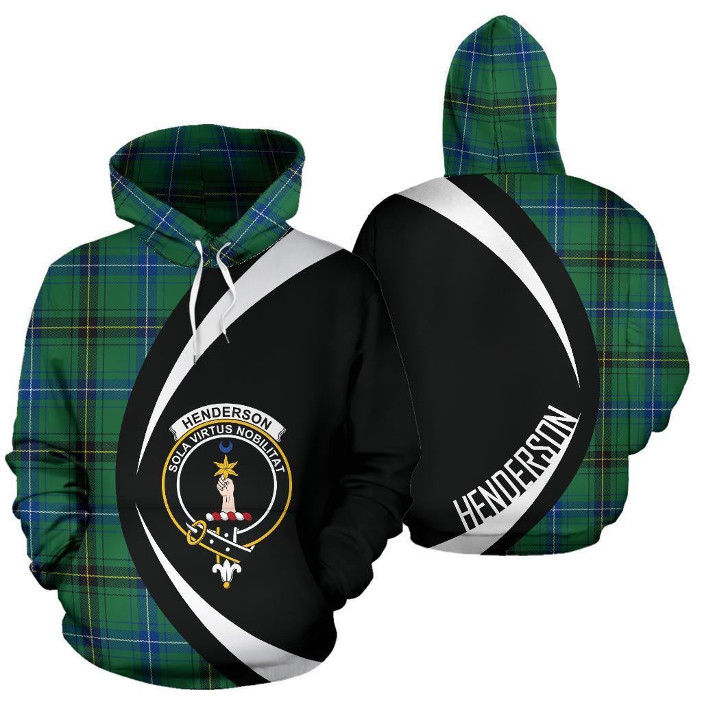 Printivon Henderson Mackendrick Ancient Tartan Crest Hoodie Circle Style