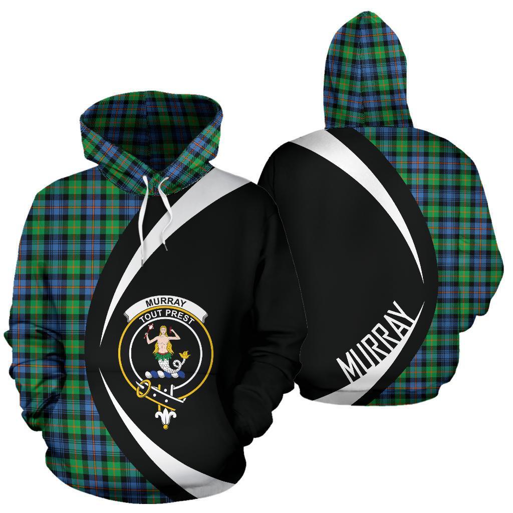 Printivon Murray Of Atholl Ancient Tartan Crest Hoodie Circle Style