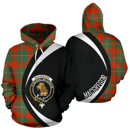 Printivon Macgregor Ancient Tartan Crest Hoodie Circle Style