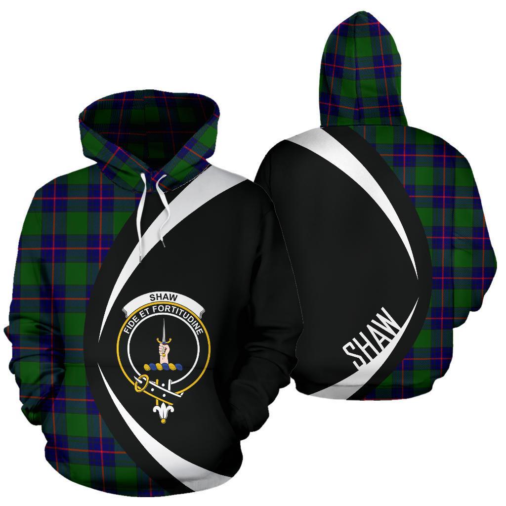 Printivon Shaw Modern Tartan Crest Hoodie Circle Style