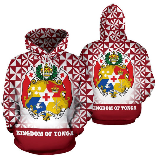 Tonga Pasifika Hoodie Tonga Coat Of Arms Kingdom Of Tonga Th72
