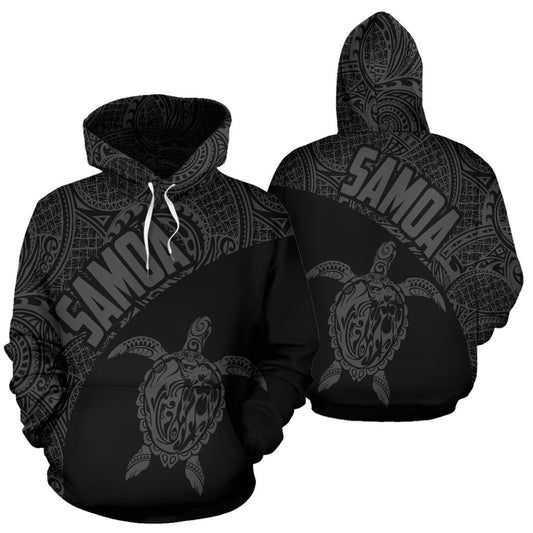Samoa Hoodie Samoa Turtle Mermaid Polynesian Tattoo Gray Version Th9