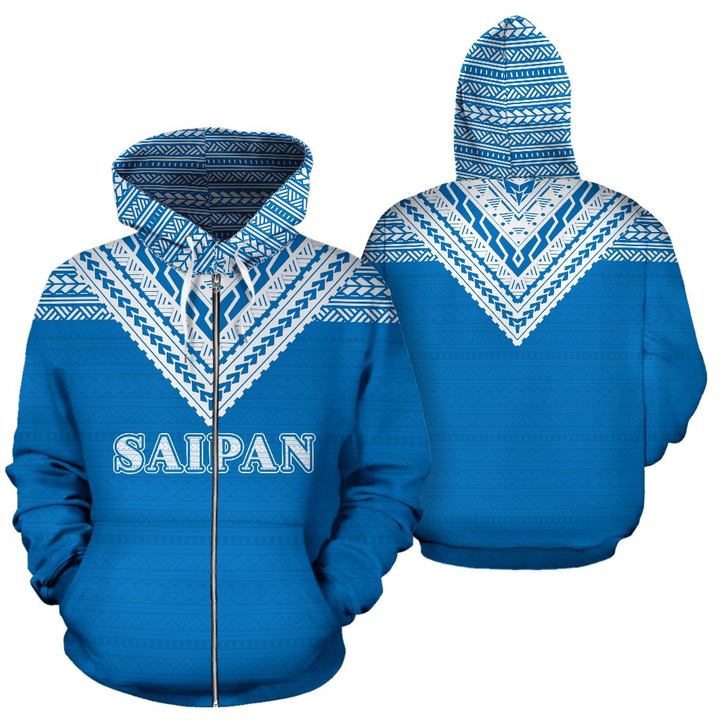 Saipan All Over Zip Up Hoodie Blue Version