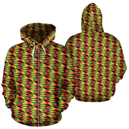 African Hoodie Kente Zip Hoodie Ghana Special